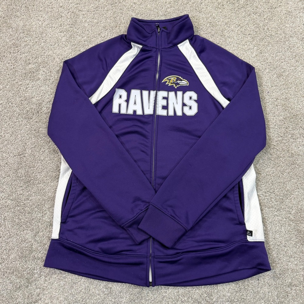 NFL Women L Team‎ Apparel Baltimore Ravens Purple Full Zip Track Jacket